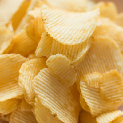 Ridged potato chips