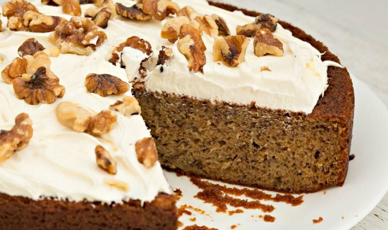 Banana Cake with cream cheese frosting