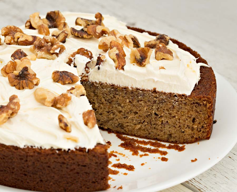 Banana Cake with cream cheese frosting