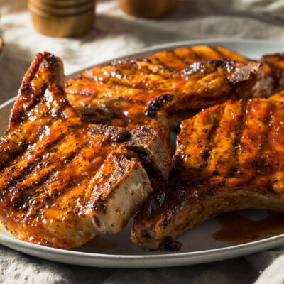 Grilled Pork Chops on a plate