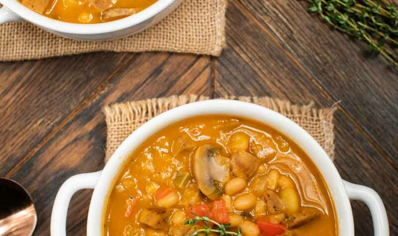 Kielbasa & White Bean Soup