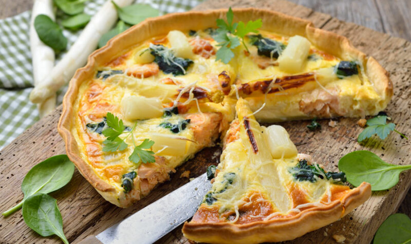 Salmon Asparagus Quiche