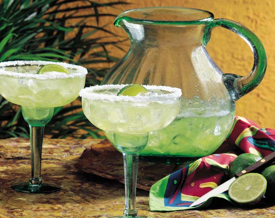 Margaritas in a pitcher and glasses