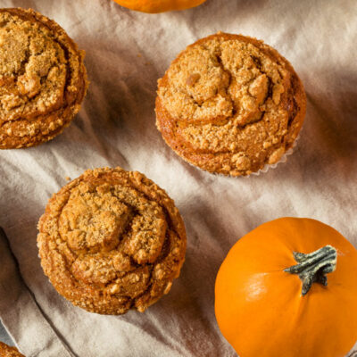 Pumpkin Apple Muffins w/ Streusel Topping