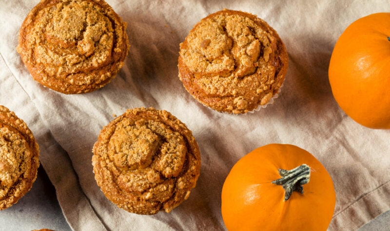 Pumpkin Apple Muffins w/ Streusel Topping