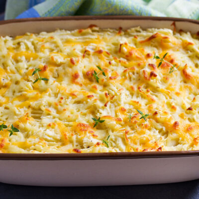 Shepherd's Pie or Cottage Pie - popular dish in United Kingdom and Ireland - stock photo