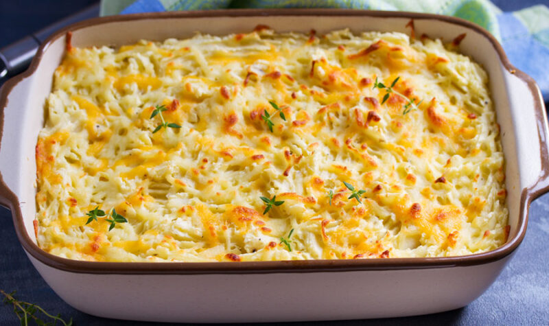 Shepherd's Pie or Cottage Pie - popular dish in United Kingdom and Ireland - stock photo
