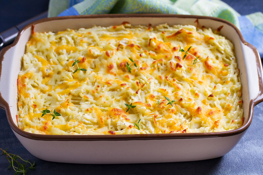 Shepherd's Pie or Cottage Pie - popular dish in United Kingdom and Ireland - stock photo