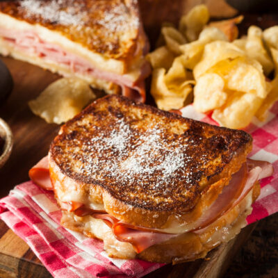 Baked monte cristo sandwich