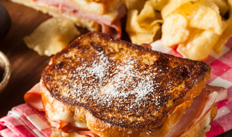 Baked monte cristo sandwich