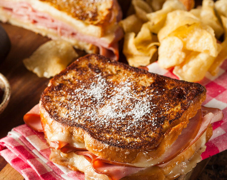 Baked monte cristo sandwich
