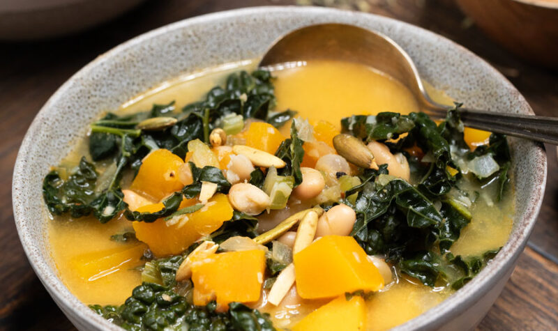 Butternut Squash, Kale & White Bean Soup