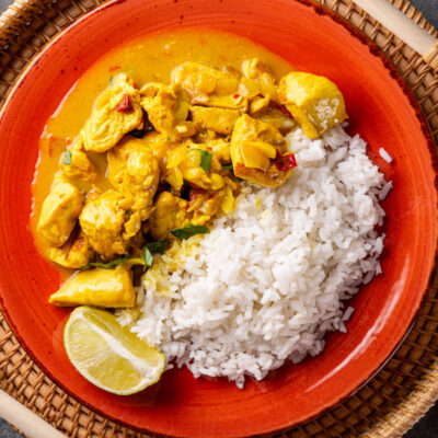 Chicken curry with rice