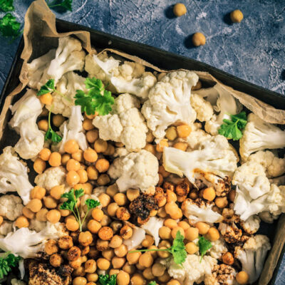 Roasted Cauliflower and Tahini Salad
