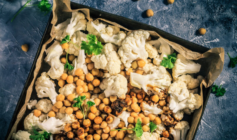 Roasted Cauliflower and Tahini Salad
