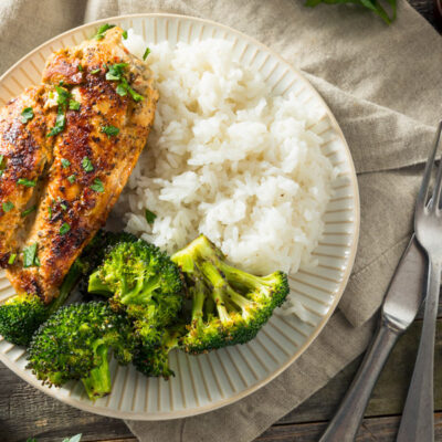 Baked chicken and rice