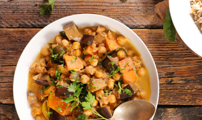 Roasted Veggie Salad with Feta Sauce